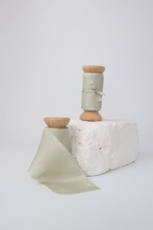 Sage - Habotai Silk Ribbon